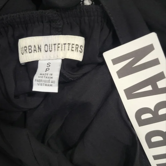 Urban Outfitters Black Lanette Chiffon Long Sleeves Babydoll Mini Dress Size S - Picture 8 of 11